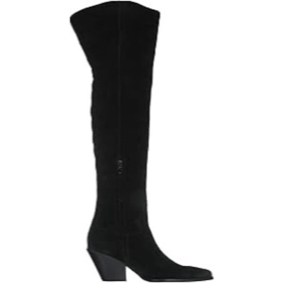 NEW Sam Edelman Julee Over the Knee black suede Boots size 8 - Picture 1 of 13